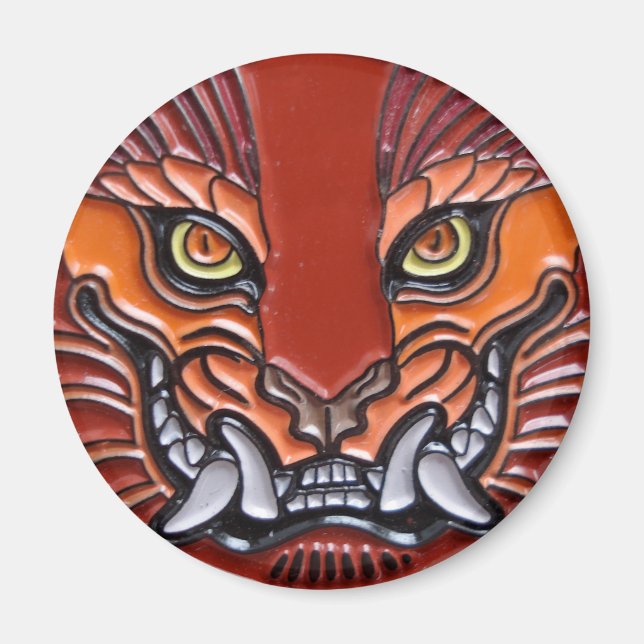 Monster-Gesichtsmagnet Magnet (Vorne)