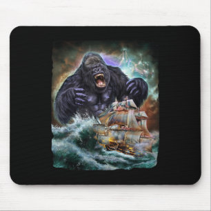 Monster Gorilla als Kraken angreifen ein Kriegssch Mousepad