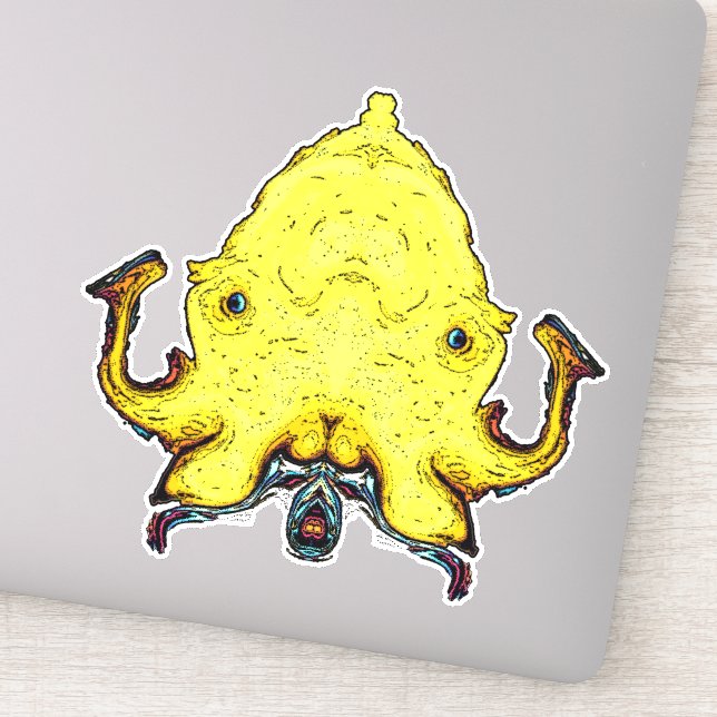 Monster-Gott-Gesicht Aufkleber (Detail)