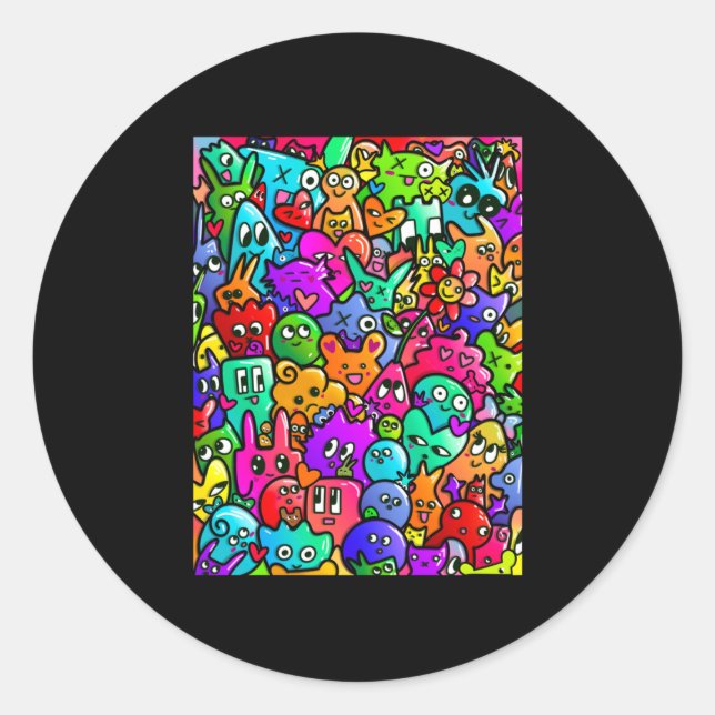 Monster Graffiti Sticker (Vorderseite)