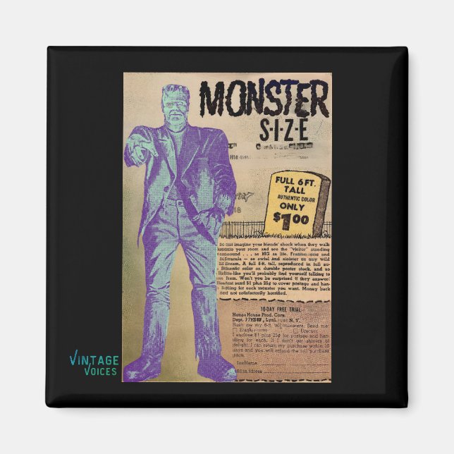Monster-Großschrift für Vintage Stimmen Magnet (Vorne)