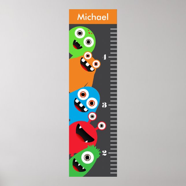 Monster Growth Chart Poster (Vorne)