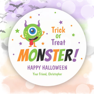 Monster Halloween Party Favors Aufkleber Etiketten
