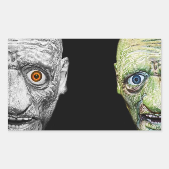 MONSTER HALLOWEEN STICKERS RECTANGLE (Vorderseite)