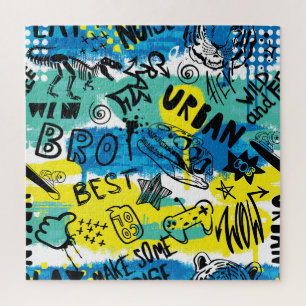 Monster Hand Drawing Kids Pattern Puzzle