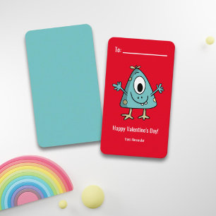 Monster Happy Valentine's Day School Mitteilungskarte