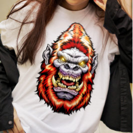 Monster Head: Big Foot Yeti Sasquatch Roter T - Sh T-Shirt