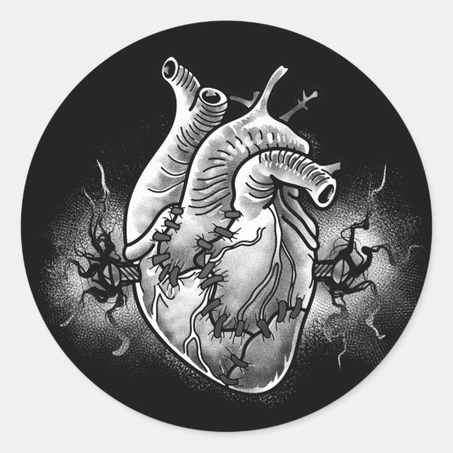 Monster Heart  Runder Aufkleber (Vorderseite)