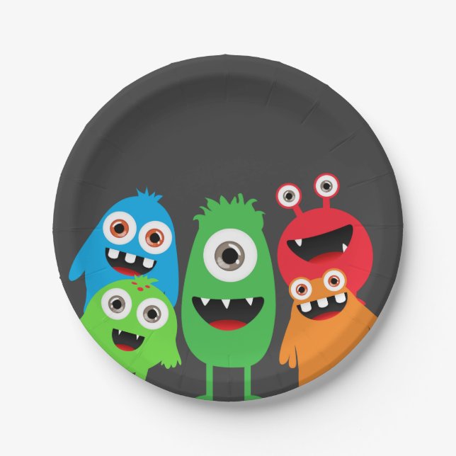 Monster-heftiger Schlag Pappteller (Vorderseite)