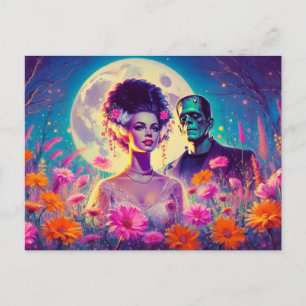 Monster-Hochzeit Danke Postkarte