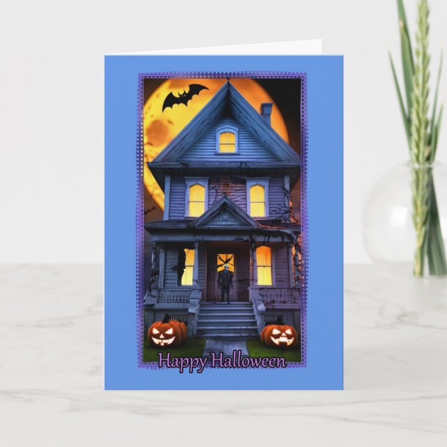 Monster House Halloween Card Karte (Vorderseite)