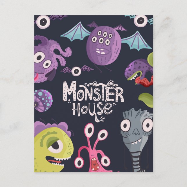 Monster House Postkarte (Vorderseite)