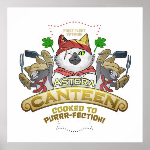 Monster Hunter Palico Cat Meowskular Koch Poster