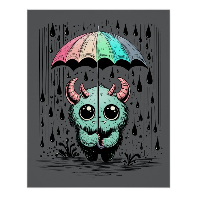 Monster im Regen Poster (Vorderseite)