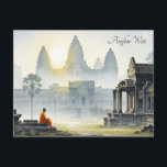 Monster in Angkor Wat Cambodia Sunrise Postkarte<br><div class="desc">Angkor Wat ist ein Tempelkomplex in Kambodscha und das größte religiöse Denkmal der Welt, auf dem gleichen Niveau wie die Große Pyramide von Gizeh. Es wurde ursprünglich als hinduistischer Tempel errichtet, der dem Gott Vishnu gewidmet war, aber im späten 12. Jahrhundert wurde es in einen buddhistischen Tempel umgewandelt. Angkor Wat...</div>