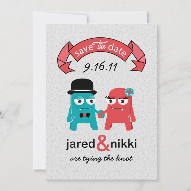 Monster in der Liebe Save the Date (Vorderseite)