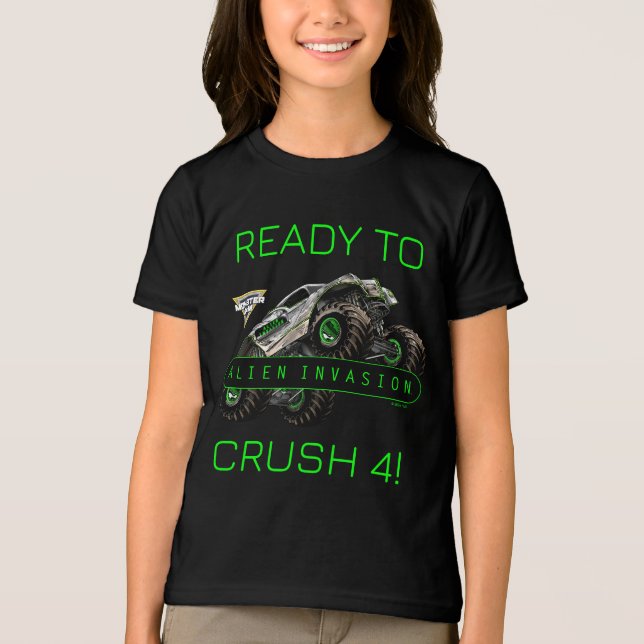 Monster Jam - Alien Invasion Ready to Crush Tri-Blend Shirt (Vorderseite)