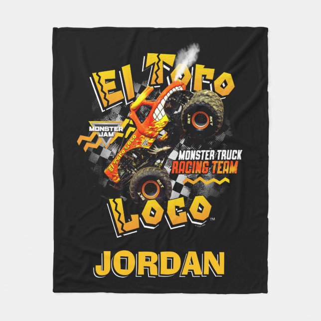 Monster Jam El Toro Loco - Personalisiert Fleecedecke (Vorderseite)