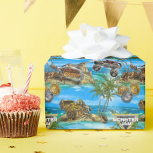 Monster Jam - Fluch des Piraten Geburtstag Geschenkpapier