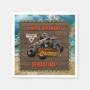 Monster Jam - Fluch des Piraten Geburtstag Serviette