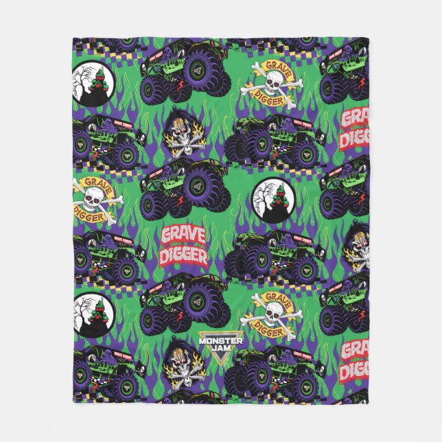 Monster Jam Grave Digger Fleecedecke (Vorderseite)