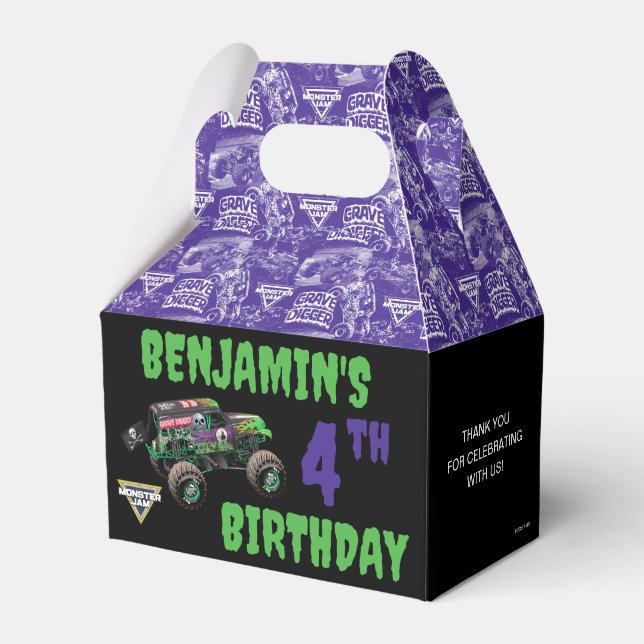 Monster Jam Grave Digger Geburtstag Geschenkschachtel (Vorderseite)