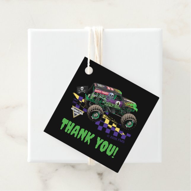 Monster Jam Grave Digger Thank You Geschenkanhänger (Beispiel)