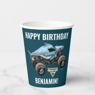 Monster Jam Megalodon Geburtstag Pappbecher