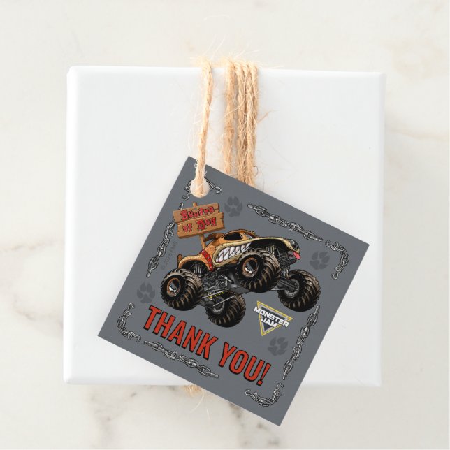 Monster Jam - Monster Mutt Geburtstag Geschenkanhänger (Beispiel)