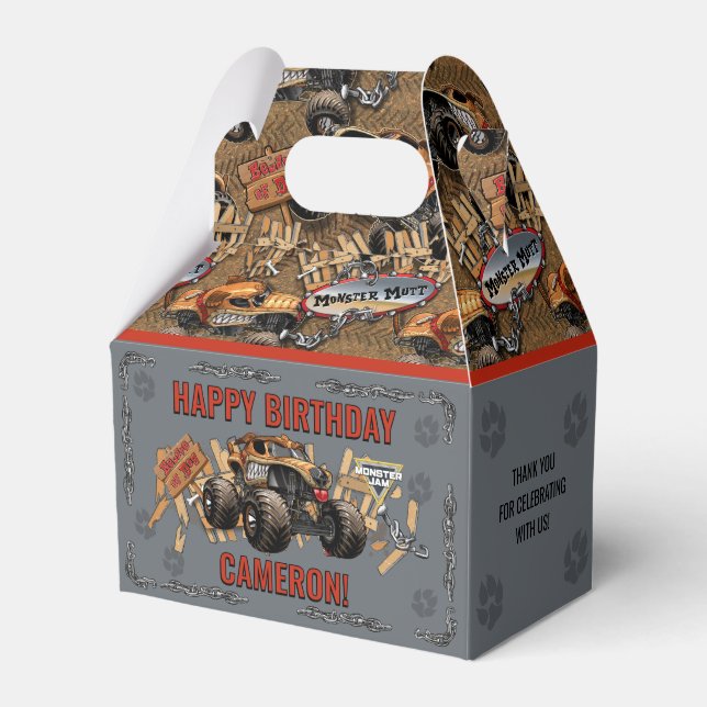 Monster Jam - Monster Mutt Geburtstag Geschenkschachtel (Vorderseite)