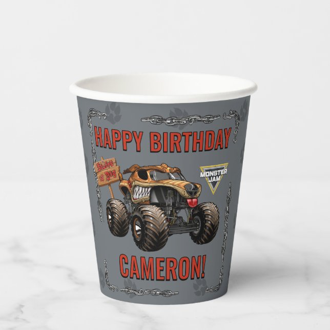 Monster Jam - Monster Mutt Geburtstag Pappbecher (Vorderseite)