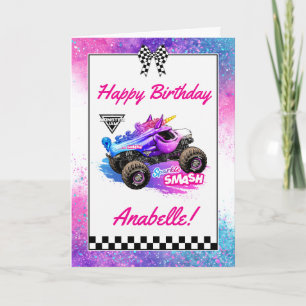 Monster Jam - Sparkle Smash Geburtstag Karte