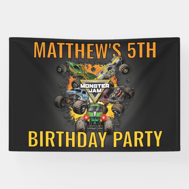 Monster Jam Trucks Geburtstag Banner (Horizontal)