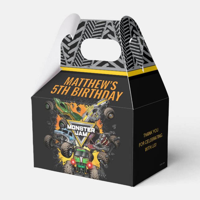 Monster Jam Trucks Geburtstag Geschenkschachtel (Vorderseite)