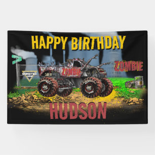 Monster Jam - Zombie Geburtstag Banner