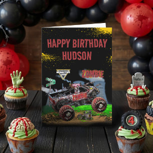 Monster Jam - Zombie Geburtstag Karte