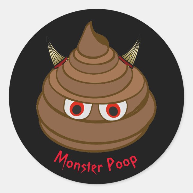Monster Kackte Emoji Sticker (Vorderseite)