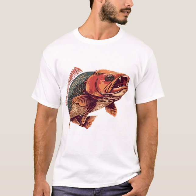 Monster-Karpfen-Angler-Geschenk T-Shirt (Vorderseite)