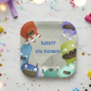Monster-Kindergeburtstag Pappteller