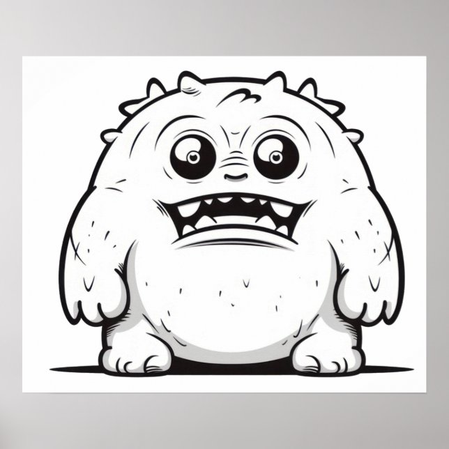 Monster-Kontur Poster (Vorne)