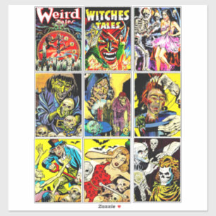 Monster-Kreaturen Horror Comic Kunst Aufkleber