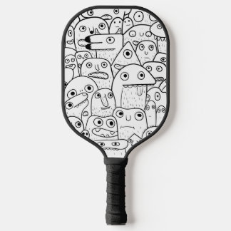 Monster-Kritzeleien Pickleball Schläger