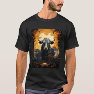 Monster Kuh Bull Farm Animal Bauer Vollmond Hall T-Shirt