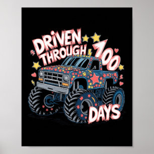 Monster-Lkw, 100 Schultage pro Stunde Poster