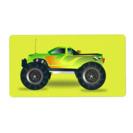 Monster-LKW auf Kalkgrün