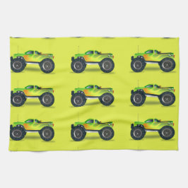 Monster-LKW auf Kalkgrün Geschirrtuch