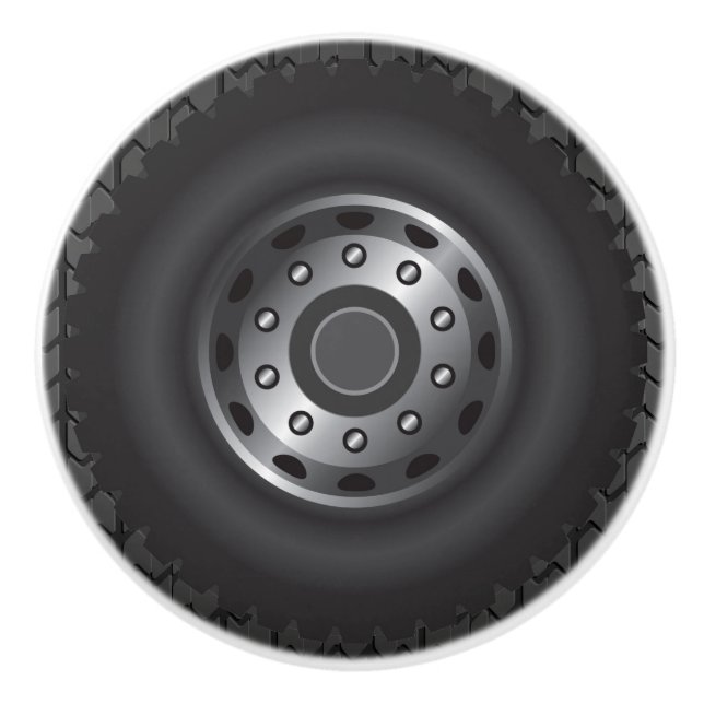 MONSTER LKW ermüdet #1 Keramikknauf (Vorderseite)