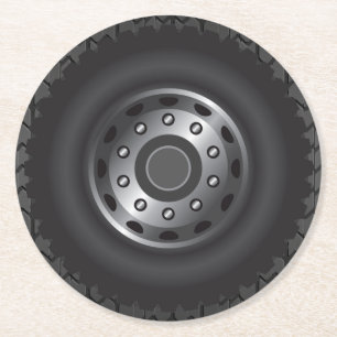 MONSTER LKW ermüdet #1 Runder Pappuntersetzer