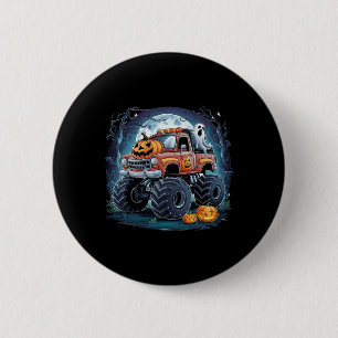 Monster-LKW Ghost Pumpkin Spooky Jahreszeit Hallow Button
