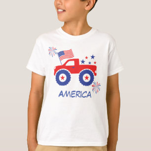 Monster-LKW mit amerikanischem T - Shirt
